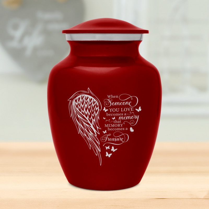 Memory Becomes a Treasure Sharing Urn - Ruby Red