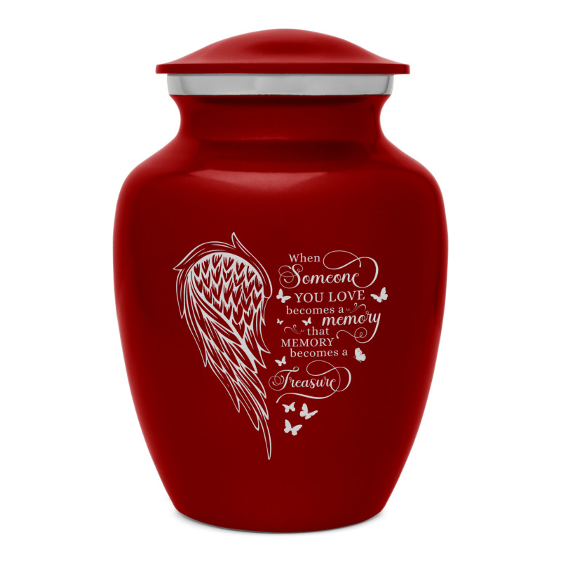 Memory Becomes a Treasure Sharing Urn - Ruby Red
