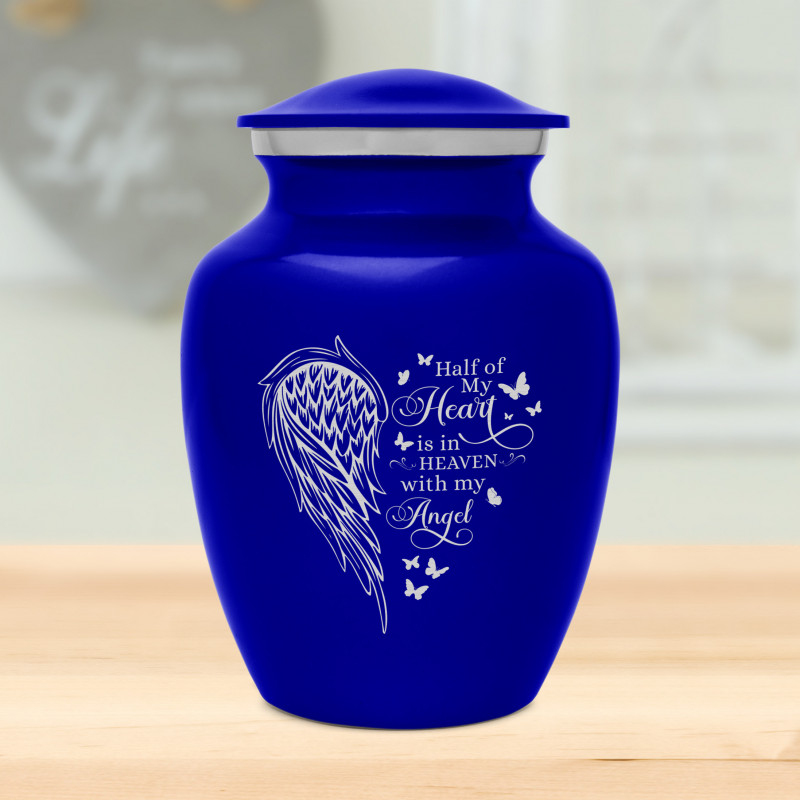 Heart Is In Heaven Sharing Urn - Midnight Blue