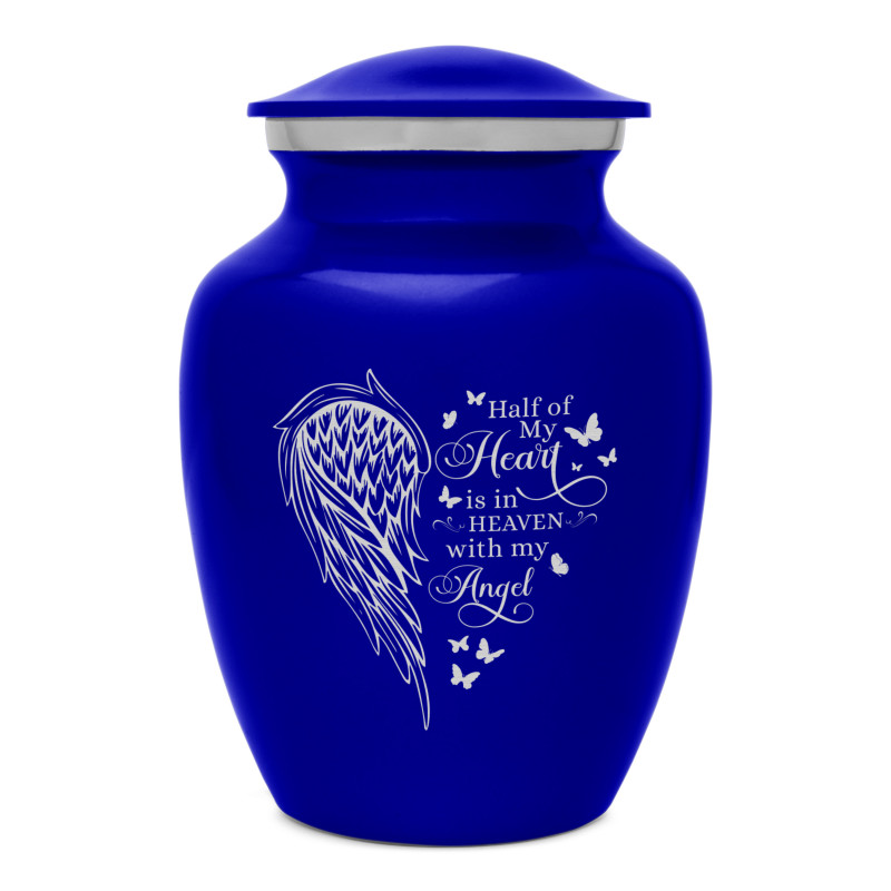 Heart Is In Heaven Sharing Urn - Midnight Blue