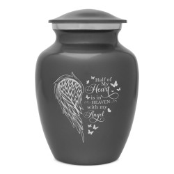 Heart Is In Heaven Sharing Urn - Gunmetal Gray
