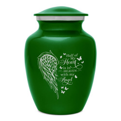 Heart Is In Heaven Sharing Urn - Shamrock Green