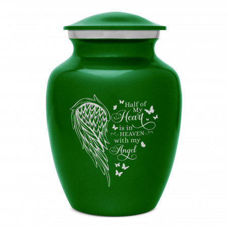 Heart Is In Heaven Sharing Urn - Shamrock Green