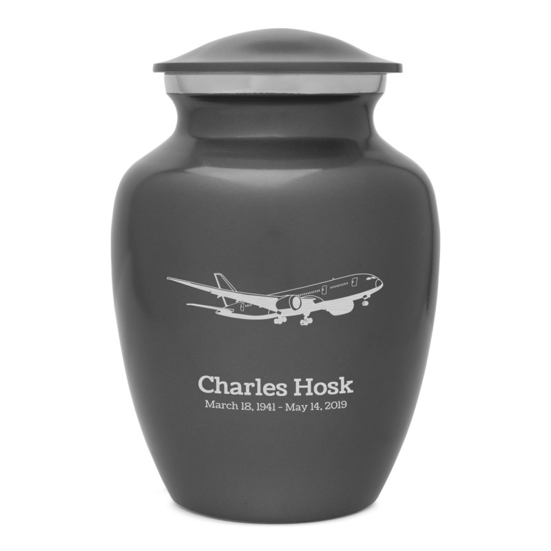 Commercial Airplane Sharing Urn - Gunmetal Gray