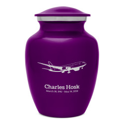 Commercial Airplane Sharing Urn - Purple Luster