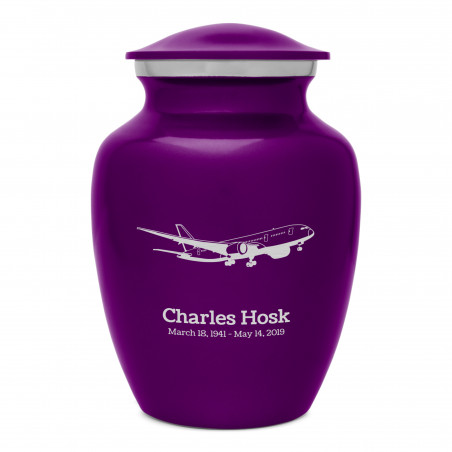 Commercial Airplane Sharing Urn - Purple Luster