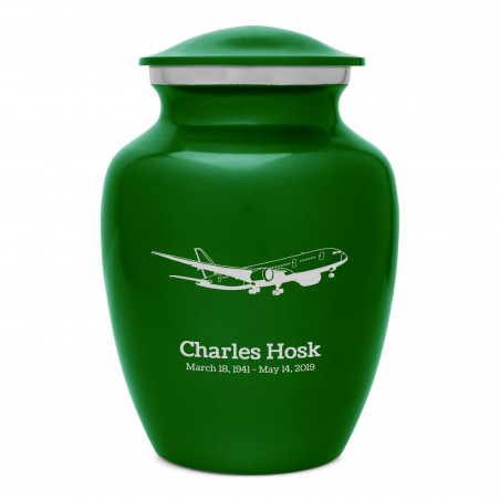 Commercial Airplane Sharing Urn - Shamrock Green