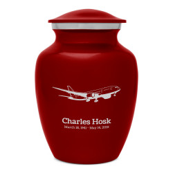Commercial Airplane Sharing Urn - Ruby Red