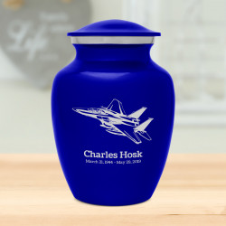 Fighter Jet Plane Sharing Urn - Midnight Blue