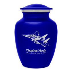 Fighter Jet Plane Sharing Urn - Midnight Blue