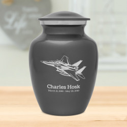 Fighter Jet Plane Sharing Urn - Gunmetal Gray