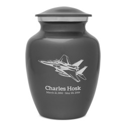 Fighter Jet Plane Sharing Urn - Gunmetal Gray