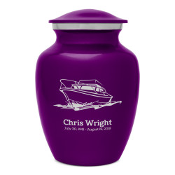 Boat Sharing Urn - Purple Luster