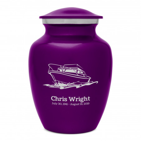 Boat Sharing Urn - Purple Luster