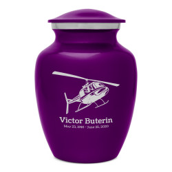 Helicopter Sharing Urn - Purple Luster