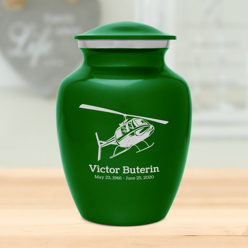Helicopter Sharing Urn - Shamrock Green