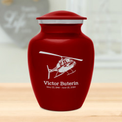 Helicopter Sharing Urn - Ruby Red