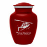 Helicopter Sharing Urn - Ruby Red