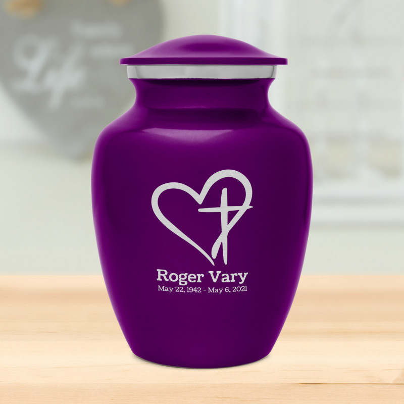 Love of Christ Sharing Urn - Purple Luster