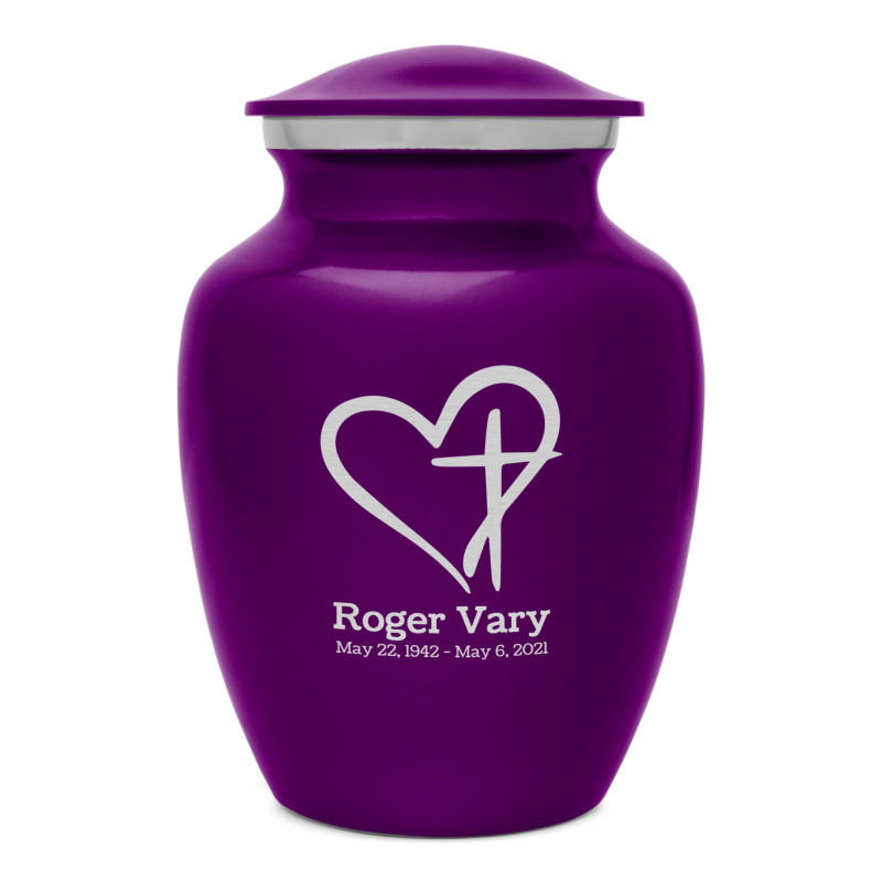 Love of Christ Sharing Urn - Purple Luster