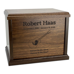 Acoustic Guitar Cremation Urn - Signature Walnut