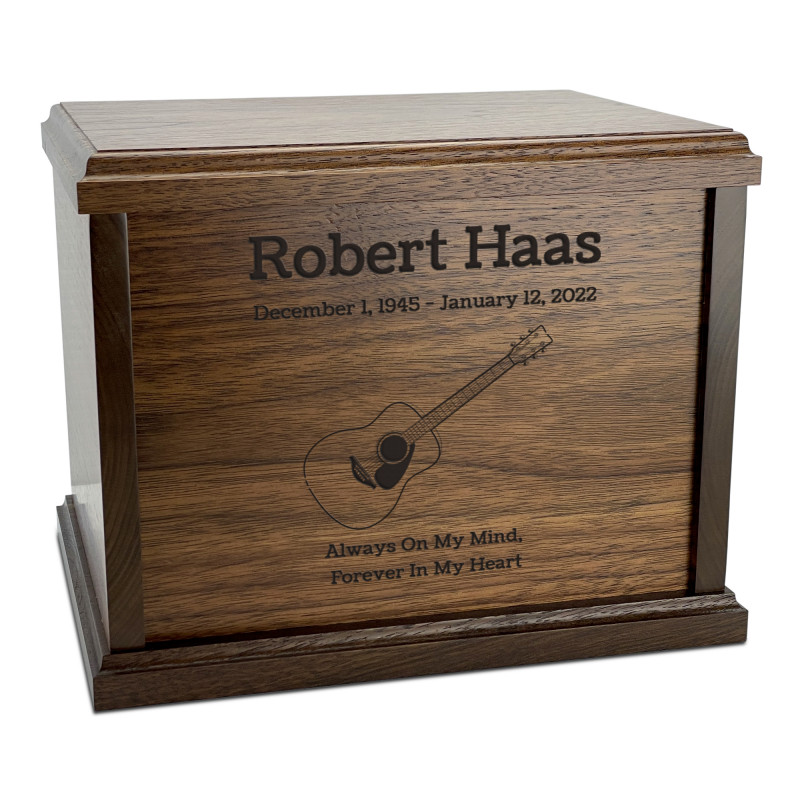 Acoustic Guitar Cremation Urn - Signature Walnut