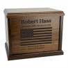American Flag Cremation Urn - Signature Walnut
