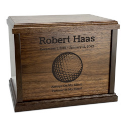 Golf Ball Cremation Urn - Signature Walnut
