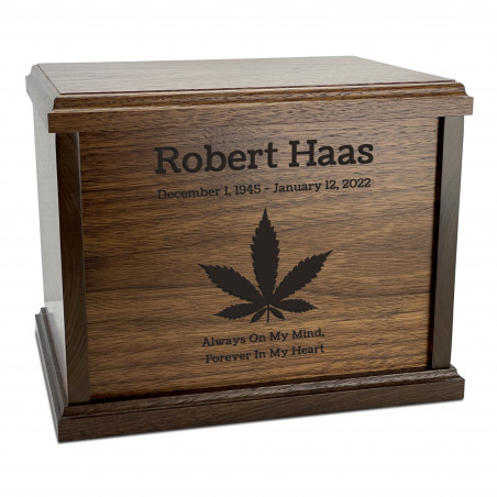 Marijuana Cremation Urn - Signature Walnut