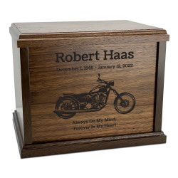 Motorcycle Cremation Urn - Signature Walnut
