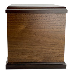 Paw Print Halo Pet Cremation Urn - Signature Walnut