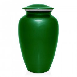 Extra Large Husky Dog Cremation Urn - Shamrock Green