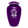 Extra Large English Mastiff Dog Cremation Urn - Purple Luster