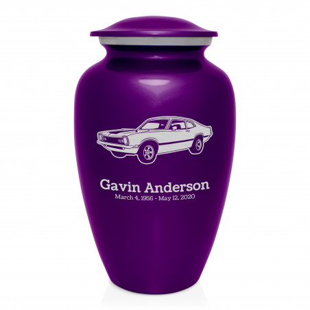Muscle Car II Cremation Urn - Purple Luster