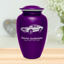 Muscle Car II Cremation Urn - Purple Luster