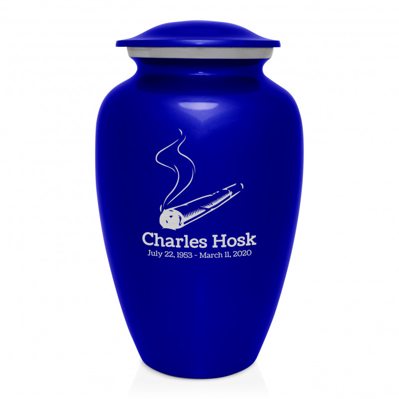 Marijuana Joint Cremation Urn - Midnight Blue