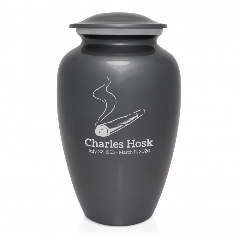 Marijuana Joint Cremation Urn - Gunmetal Gray