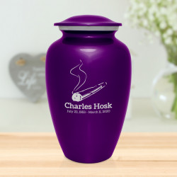 Marijuana Joint Cremation Urn - Purple Luster