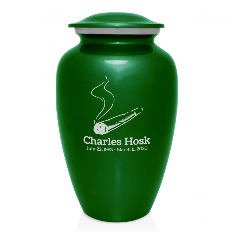 Marijuana Joint Cremation Urn - Shamrock Green