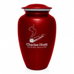 Marijuana Joint Cremation Urn - Ruby Red