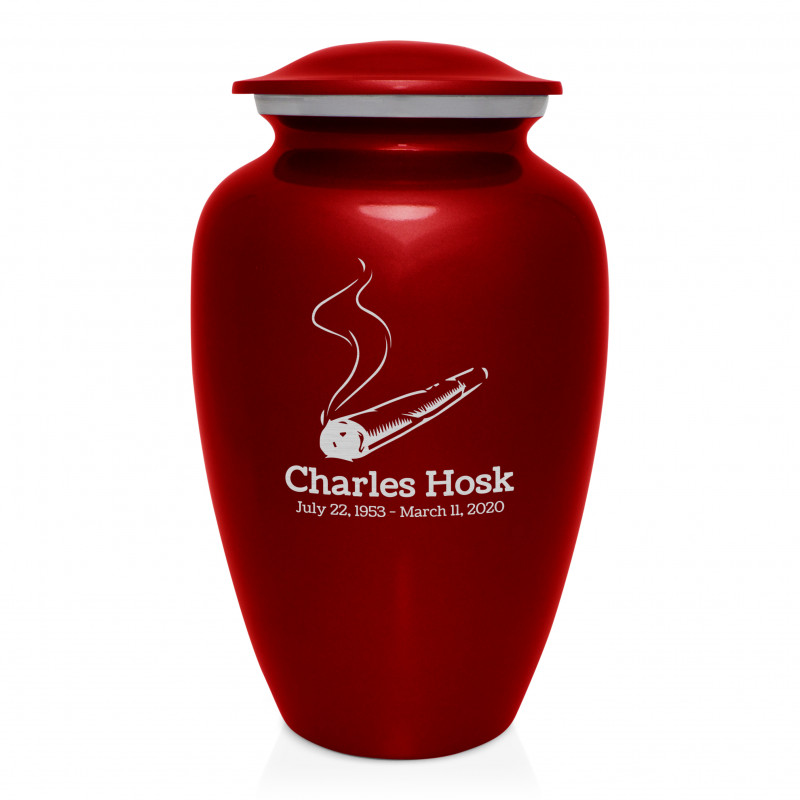 Marijuana Joint Cremation Urn - Ruby Red