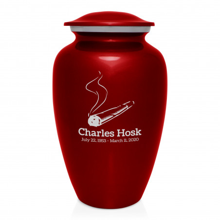 Marijuana Joint Cremation Urn - Ruby Red