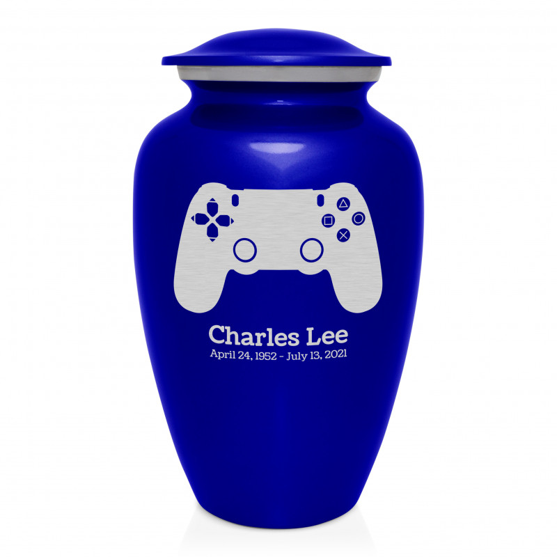 Gaming Controller Cremation Urn - Midnight Blue