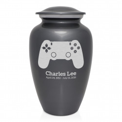 Gaming Controller Cremation Urn - Gunmetal Gray