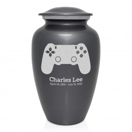 Gaming Controller Cremation Urn - Gunmetal Gray