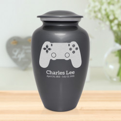 Gaming Controller Cremation Urn - Gunmetal Gray