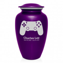 Gaming Controller Cremation Urn - Purple Luster
