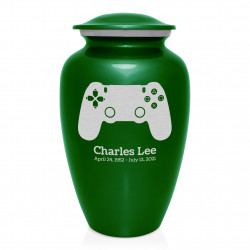 Gaming Controller Cremation Urn - Shamrock Green