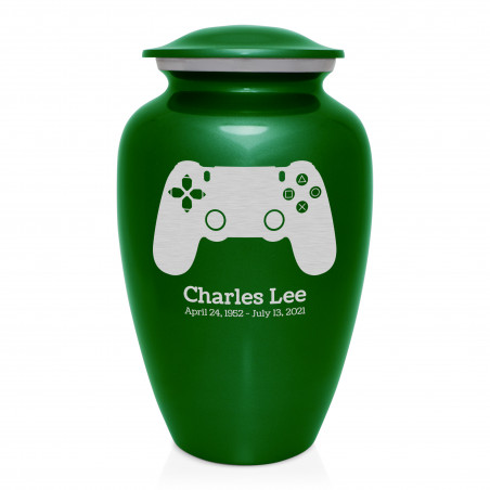 Gaming Controller Cremation Urn - Shamrock Green
