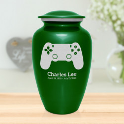 Gaming Controller Cremation Urn - Shamrock Green